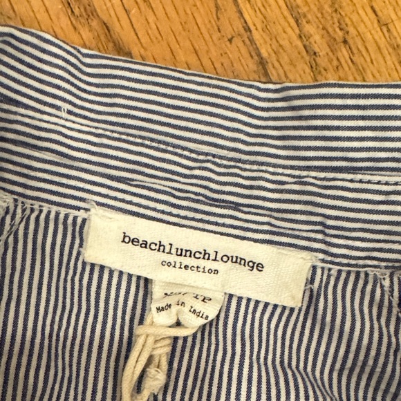 Cotton White Gray Striped Midi Dress with Flared Sleeves Size: XS - Picture 2 of 13